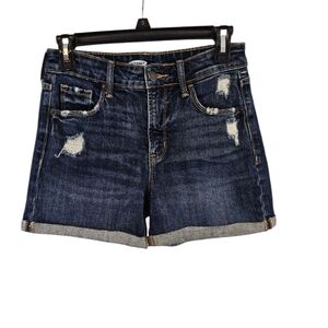 3/$25 Time and Tru Size 12 Denim Blue Women's Jean Shorts Distressed